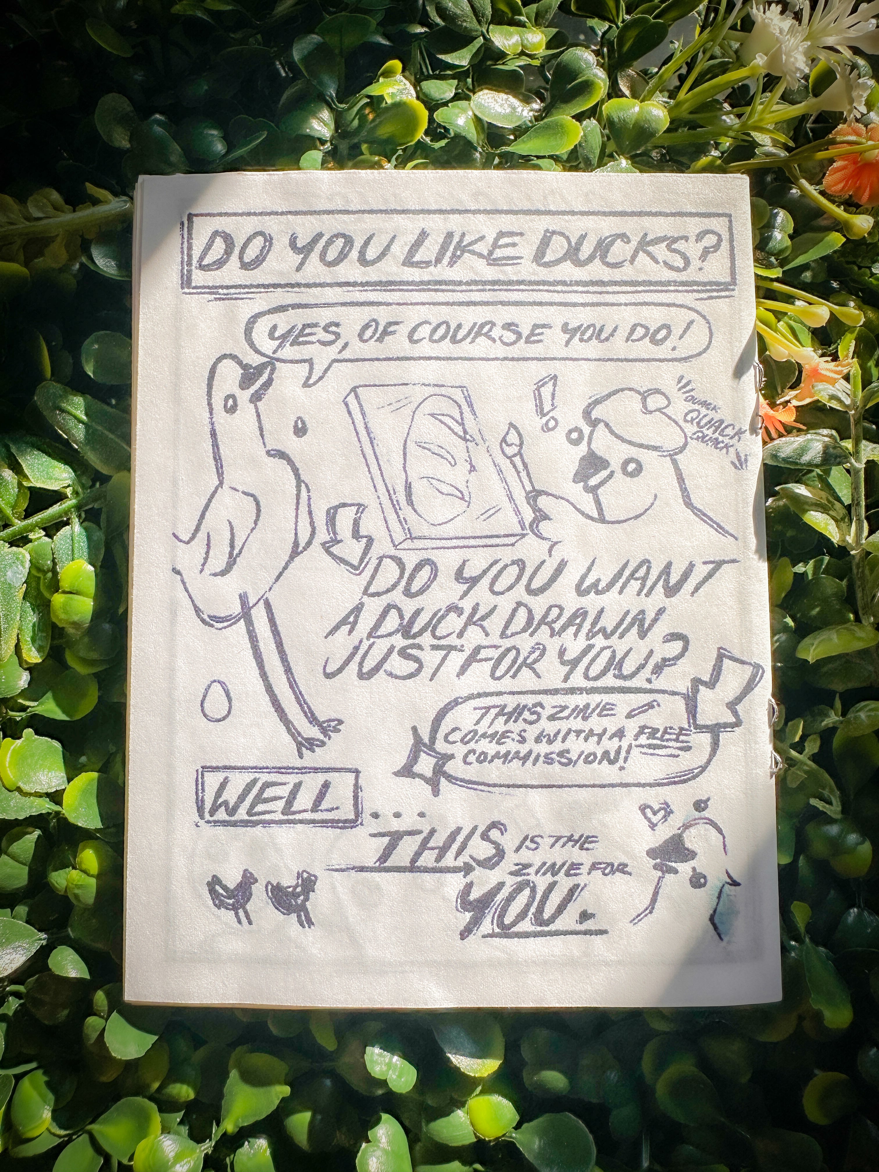 Silly Duck Zine (With Commission)