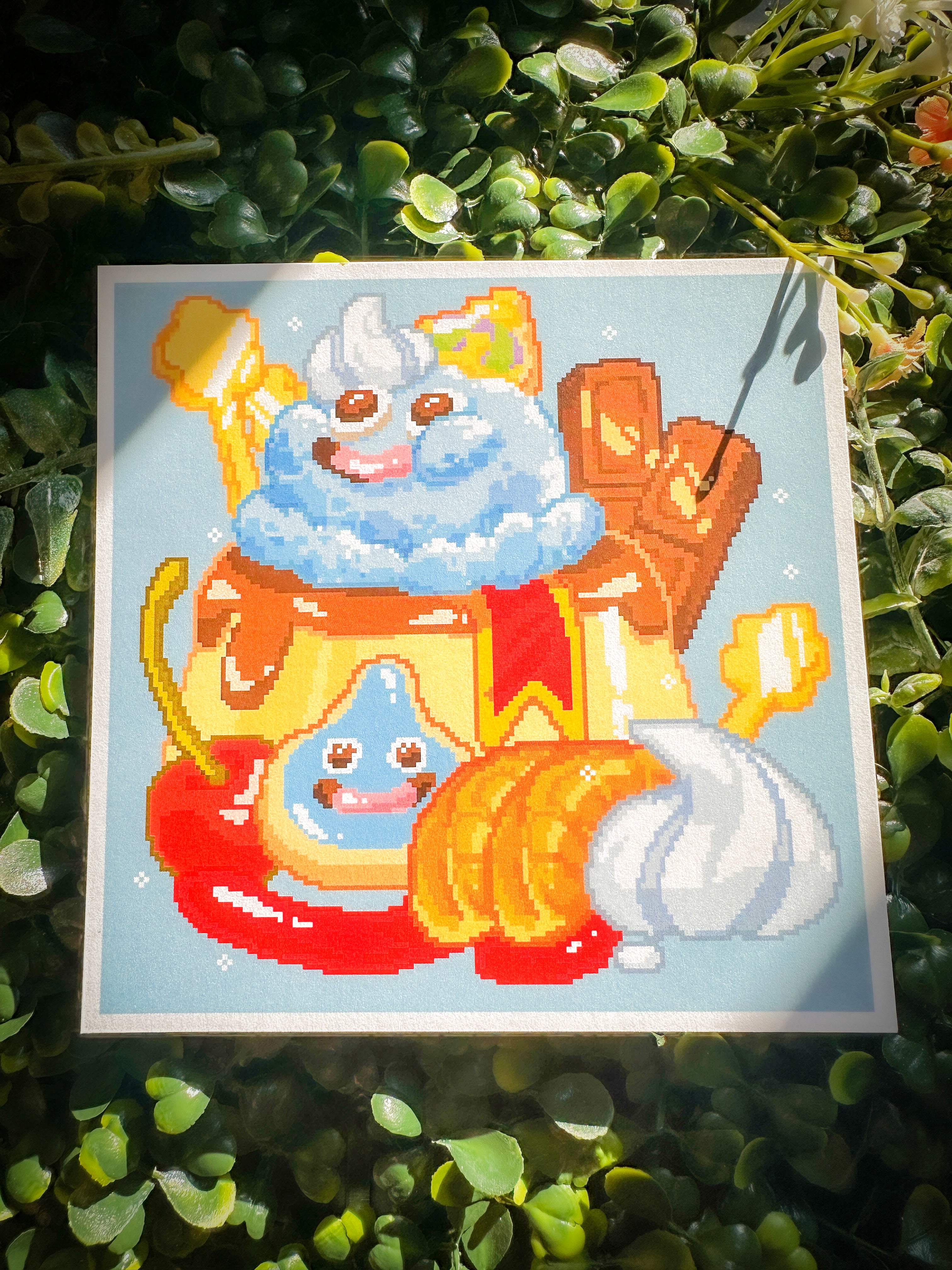 Slime Pixel Dessert Postcard Print