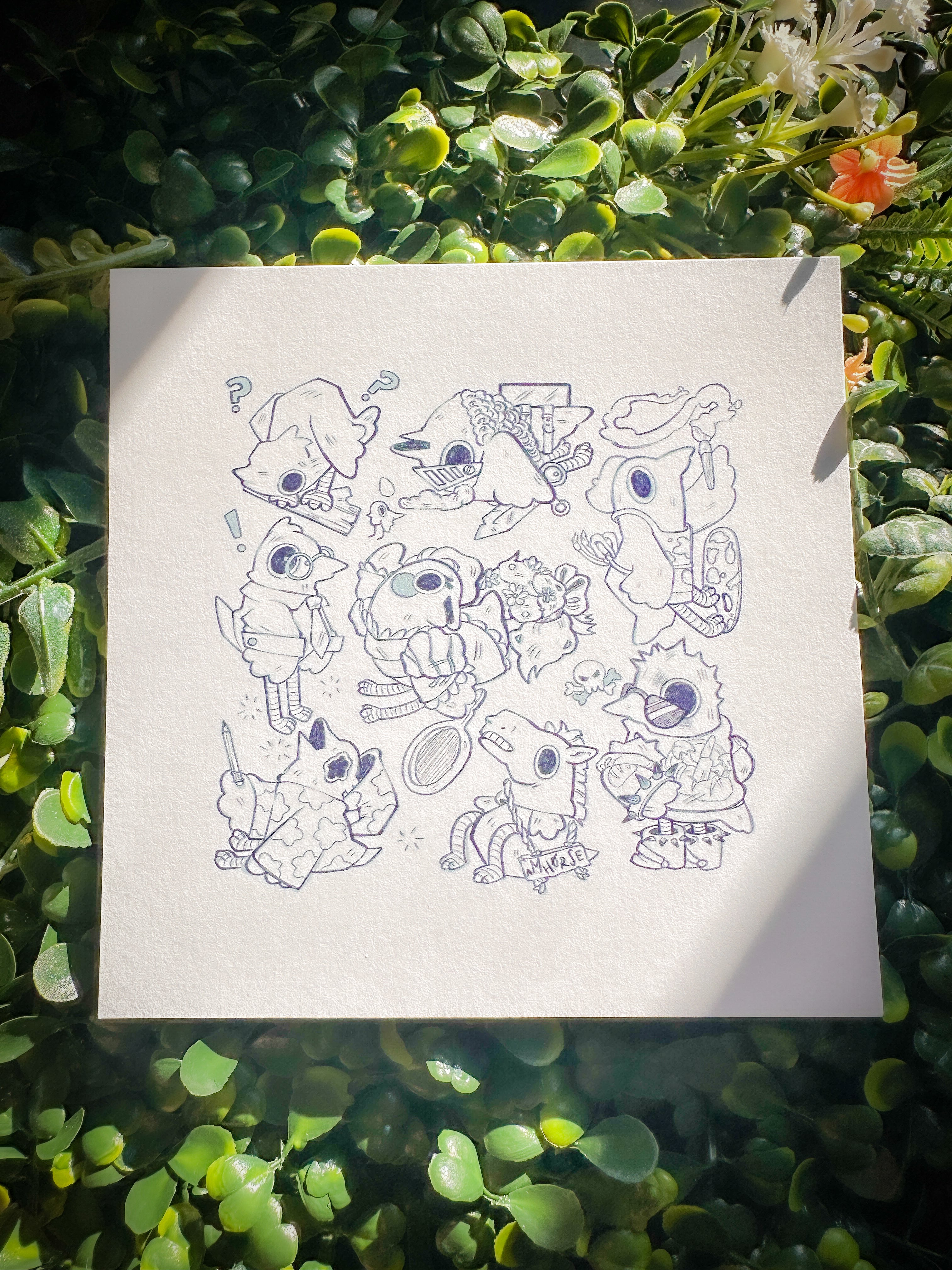 Silly Ducks Postcard Print