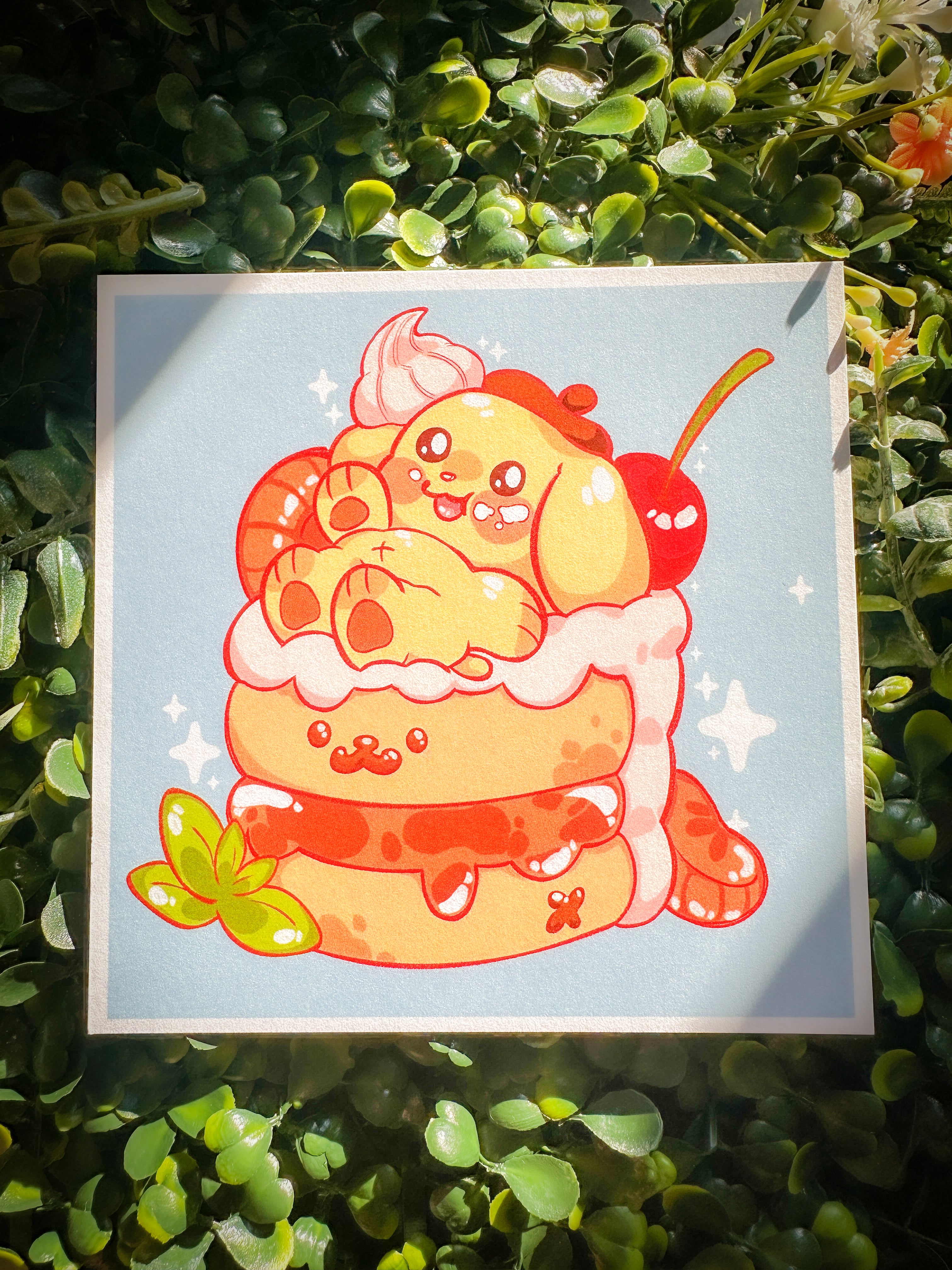 Pompom Inspired Cake Postcard Print
