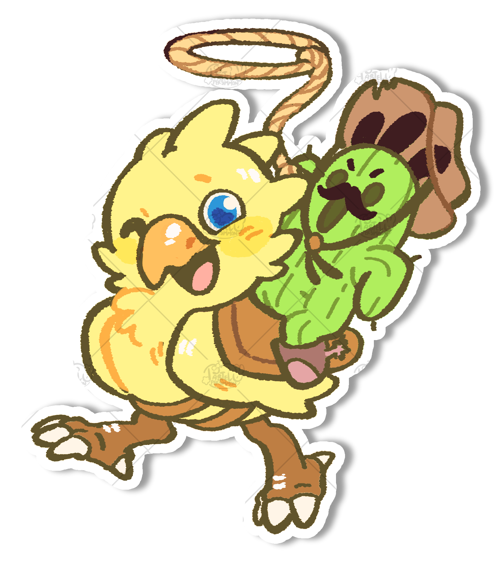 Cactaur Yee Haw Die Cut Sticker
