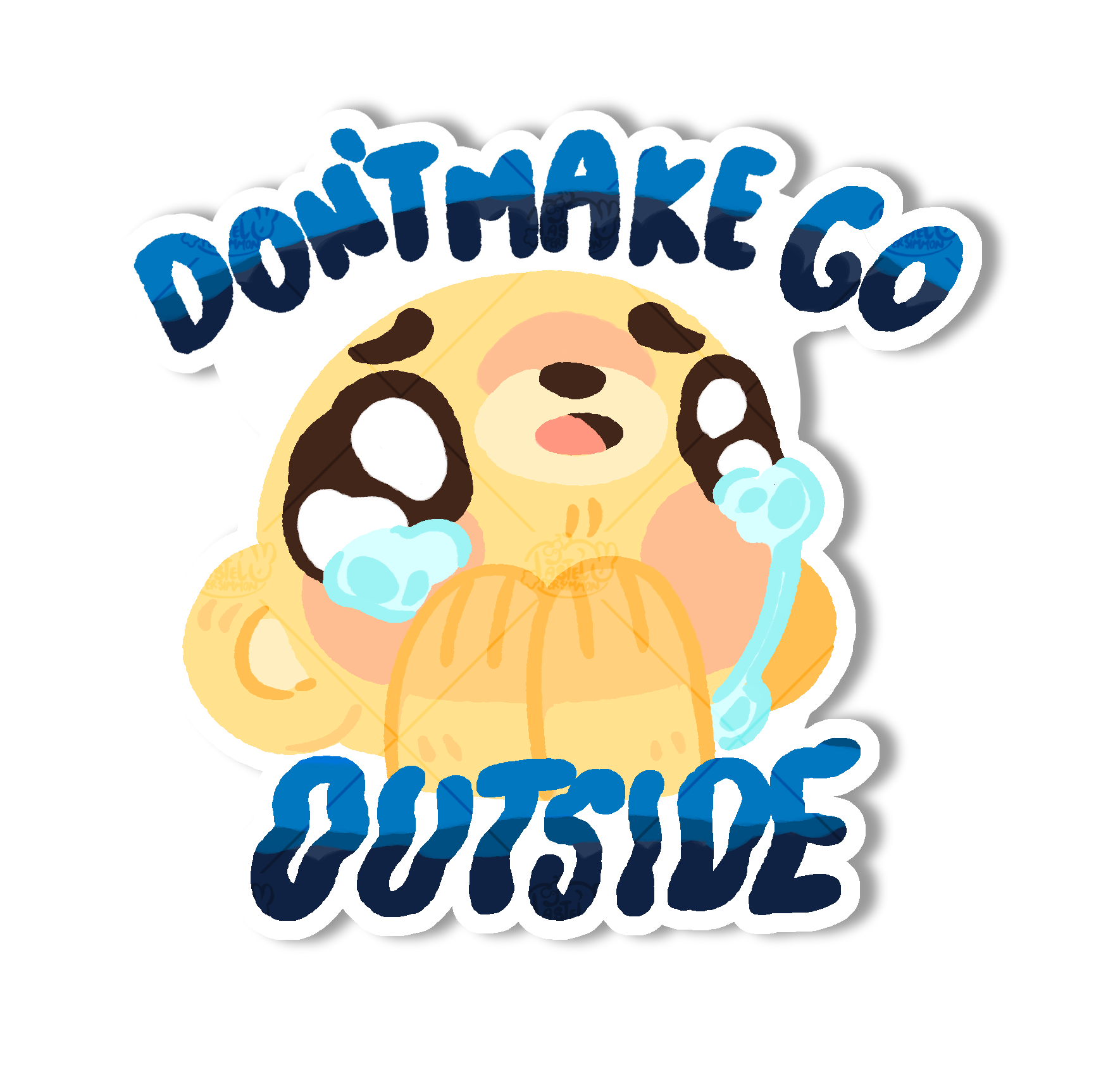 Don't Make Go Outside Die Cut Sticker