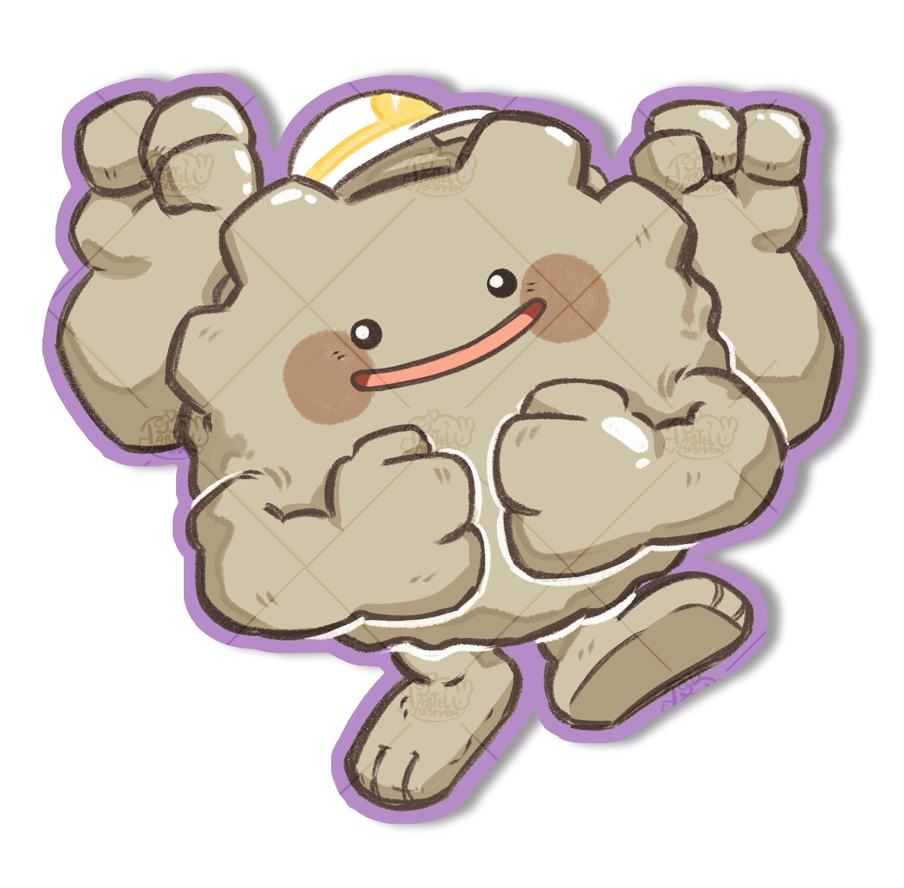 Ditto Graveler Inspired Die Cut Sticker