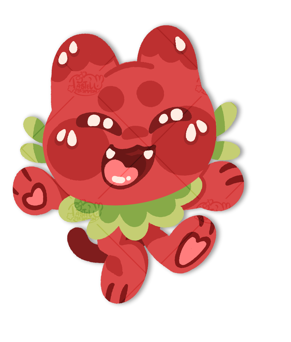Strawberry Kitty Die Cut Sticker