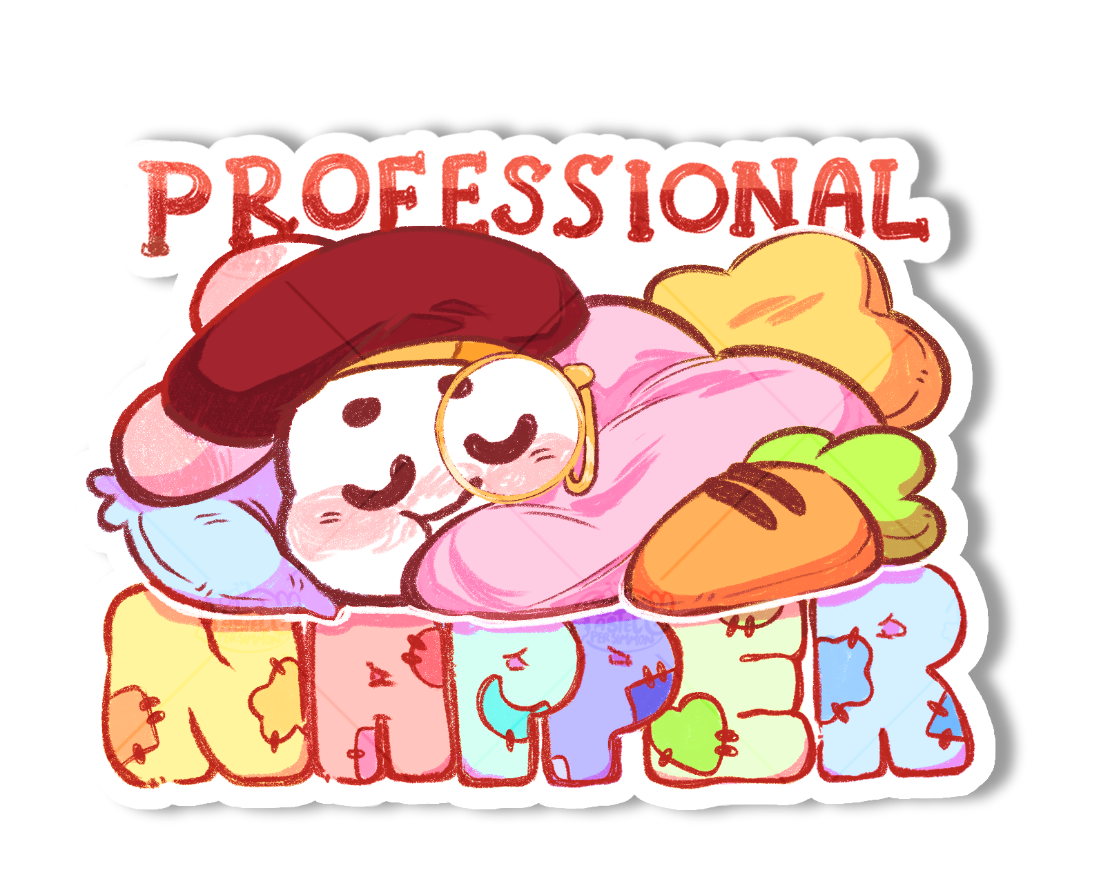 Professional Napper Die Cut Sticker
