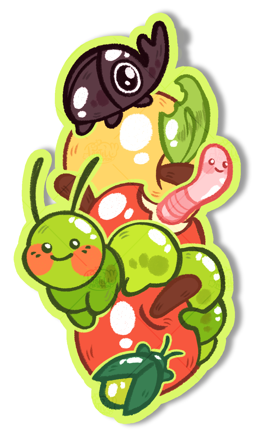 Apple Stack Die Cut Sticker