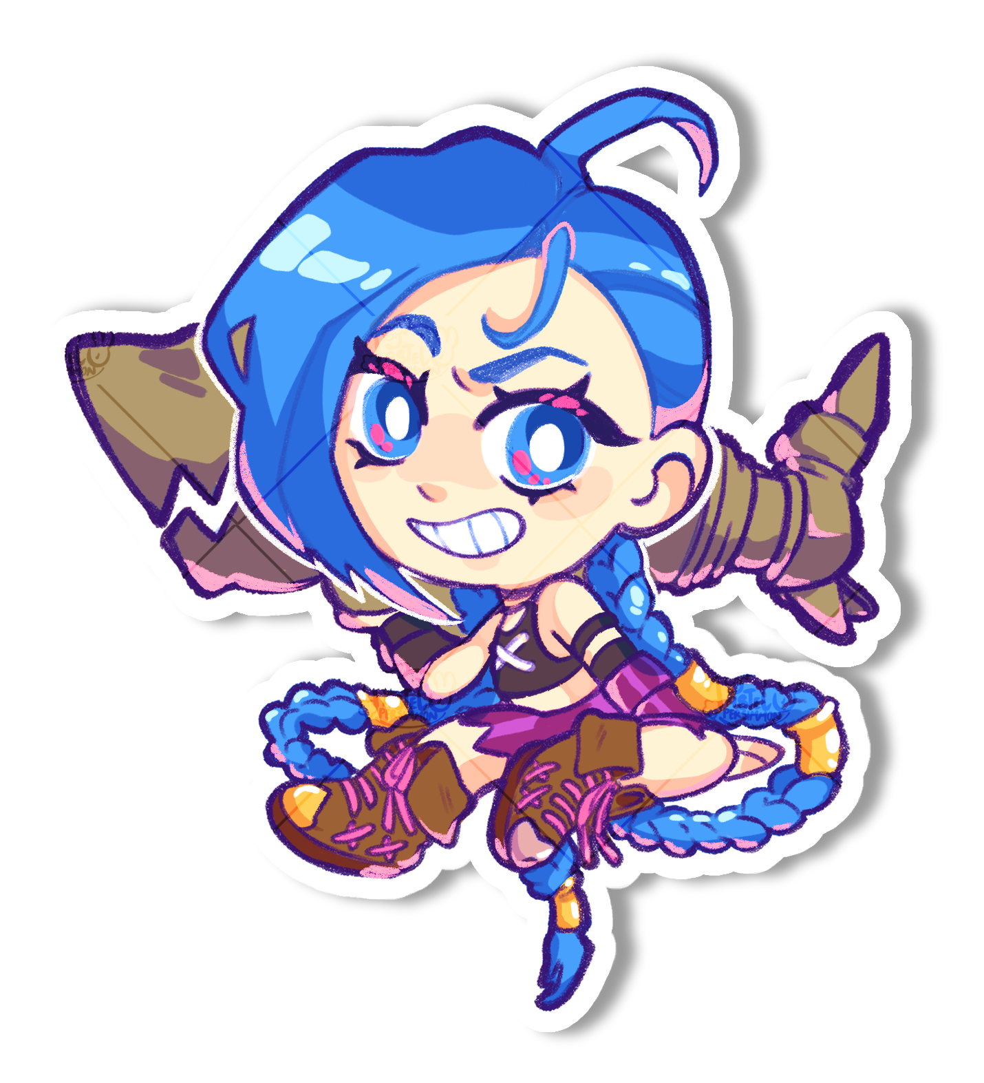 Jinx Inspired Die Cut Sticker